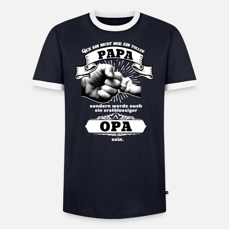 Werdender Opa wird Enkel offenbart. - Männer Kontrast-T-Shirt - undefined