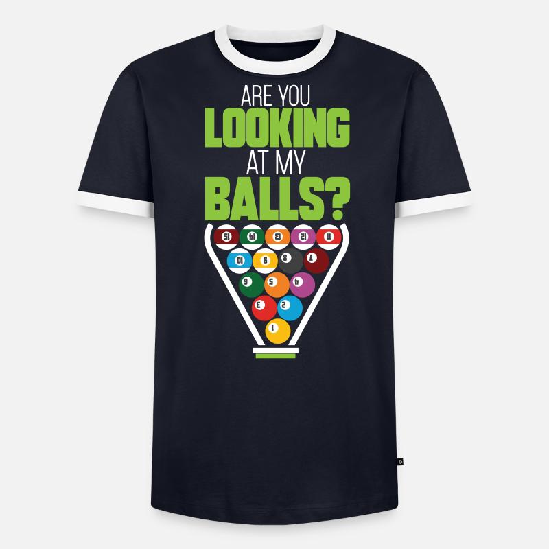 billard pool snooker billardkugel geschenkidee que Männer Kontrast-T-Shirt