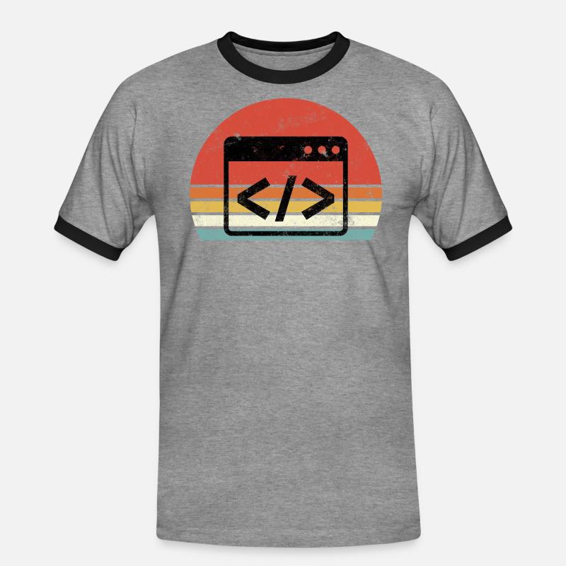 I Hate Programming Programmierer Coding - Männer Kontrast-T-Shirt - Grau meliert/Schwarz