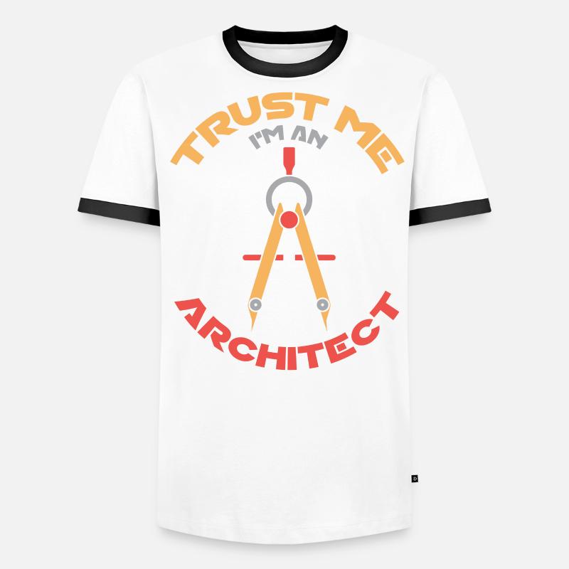 Architect architecture gift idea house construction building Men's Ringer Shirt