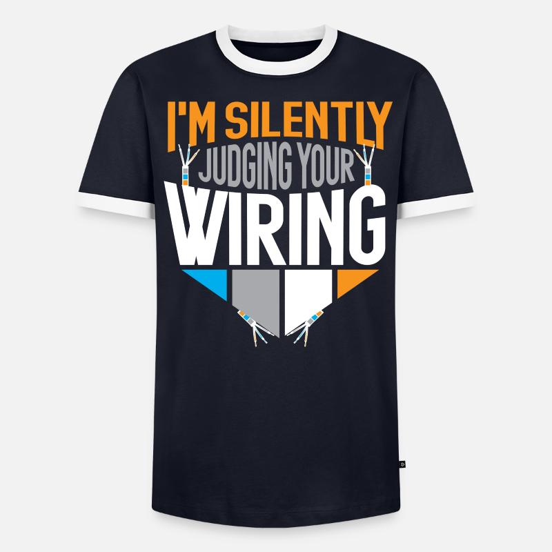 electrician electricity electronics electronics profession - Men's Ringer Shirt - undefined
