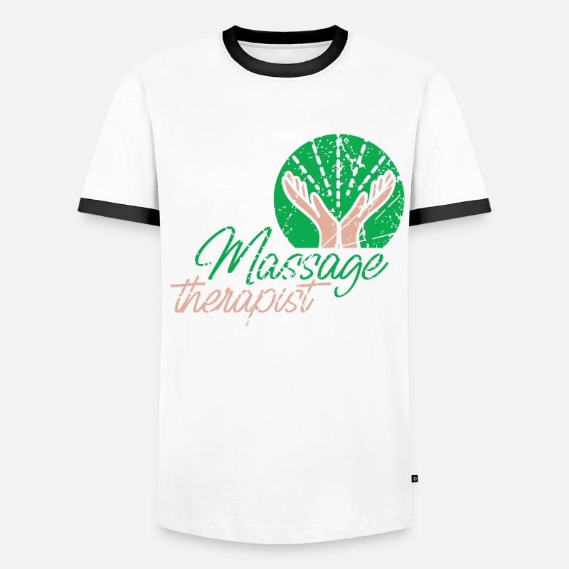 Massagetherapeut Massagetherapie Arbeit Männer Kontrast-T-Shirt