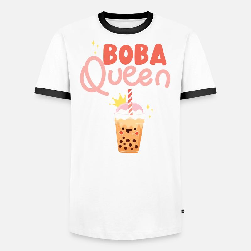 Bubble Tea Männer Kontrast-T-Shirt