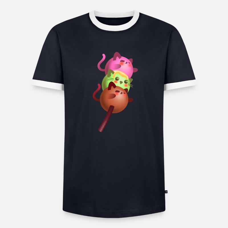Doux Dango Chat T-shirt contrasté Homme