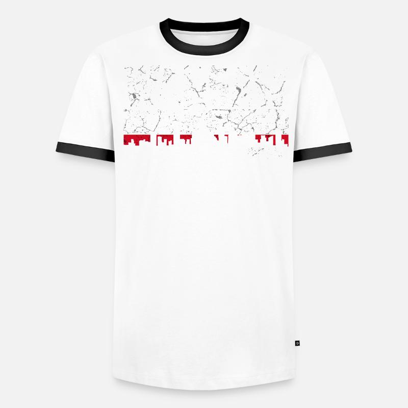 Varsovie Skyline Pologne T-shirt contrasté Homme