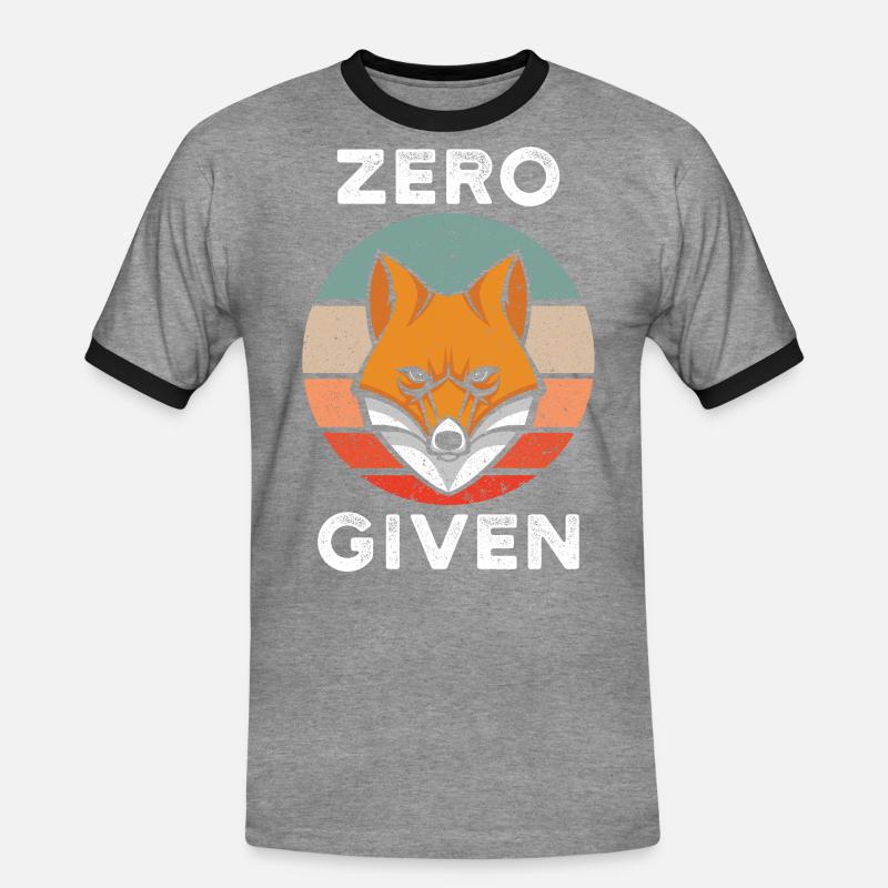 Zero Fox Given - Männer Kontrast-T-Shirt - Grau meliert/Schwarz