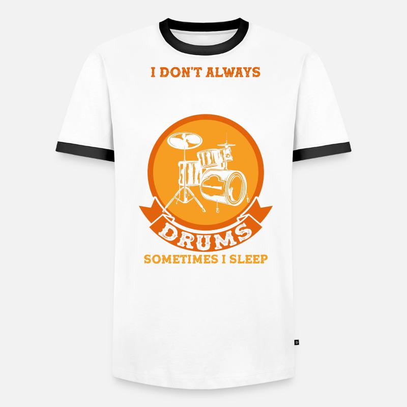 Batteur batteur Drumset Drumset Drummer T-shirt contrasté Homme