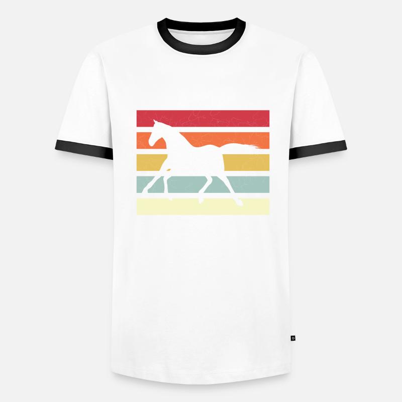 Rayures de cheval T-shirt contrasté Homme