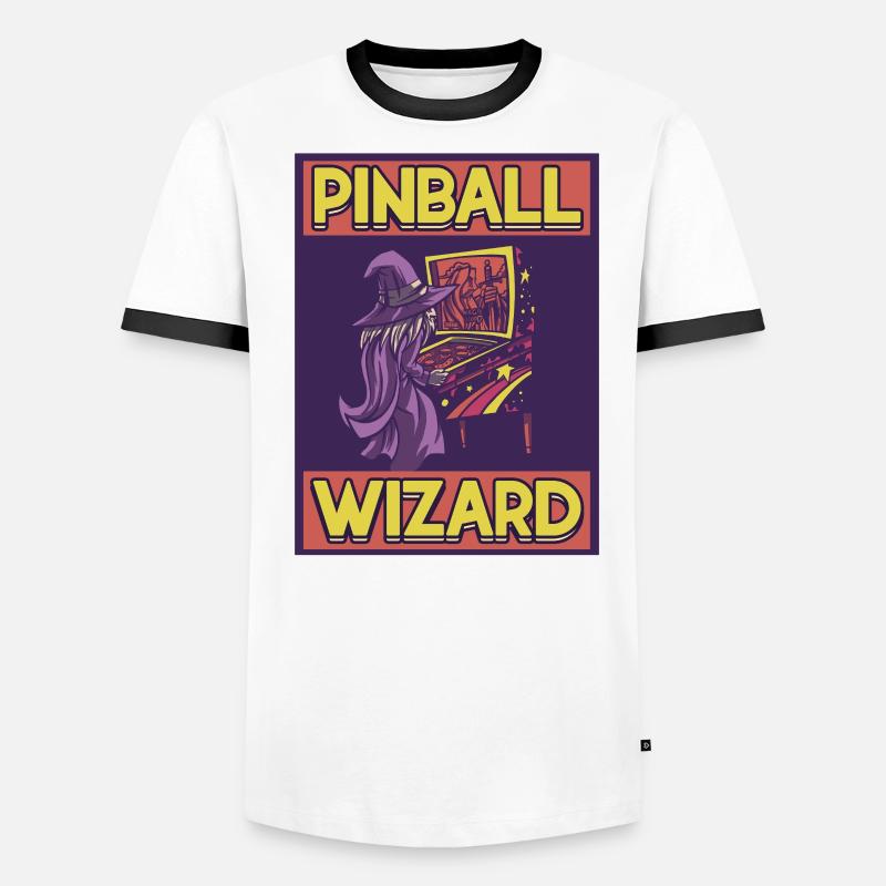 Jeu d’arcade Pinball Wizard Machine T-shirt contrasté Homme