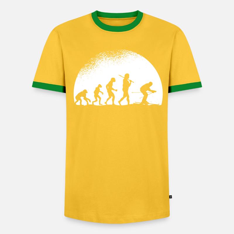 Evolution Ski - Männer Kontrast-T-Shirt - undefined