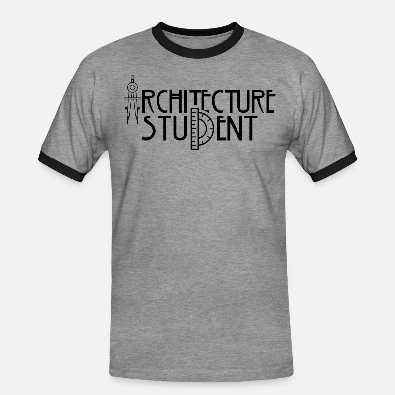 Architecture student Profession Architecture Architect - Men's Ringer Shirt - heather grey/black