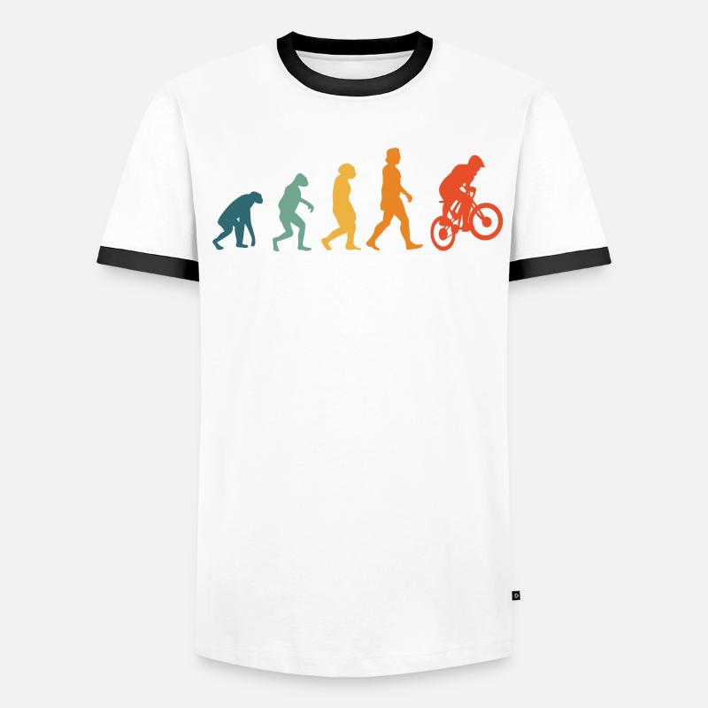 Vélo BMX Evolution Rétro Cyclisme T-shirt contrasté Homme