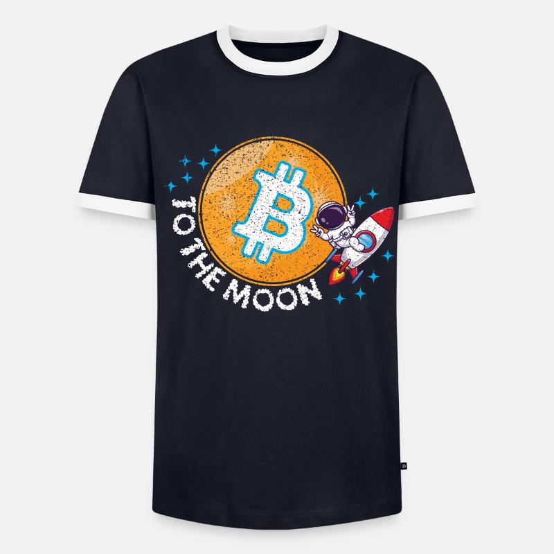 Bitcoin Crypto Blockchain Cryptocurrency BTC - Men's Ringer Shirt - undefined