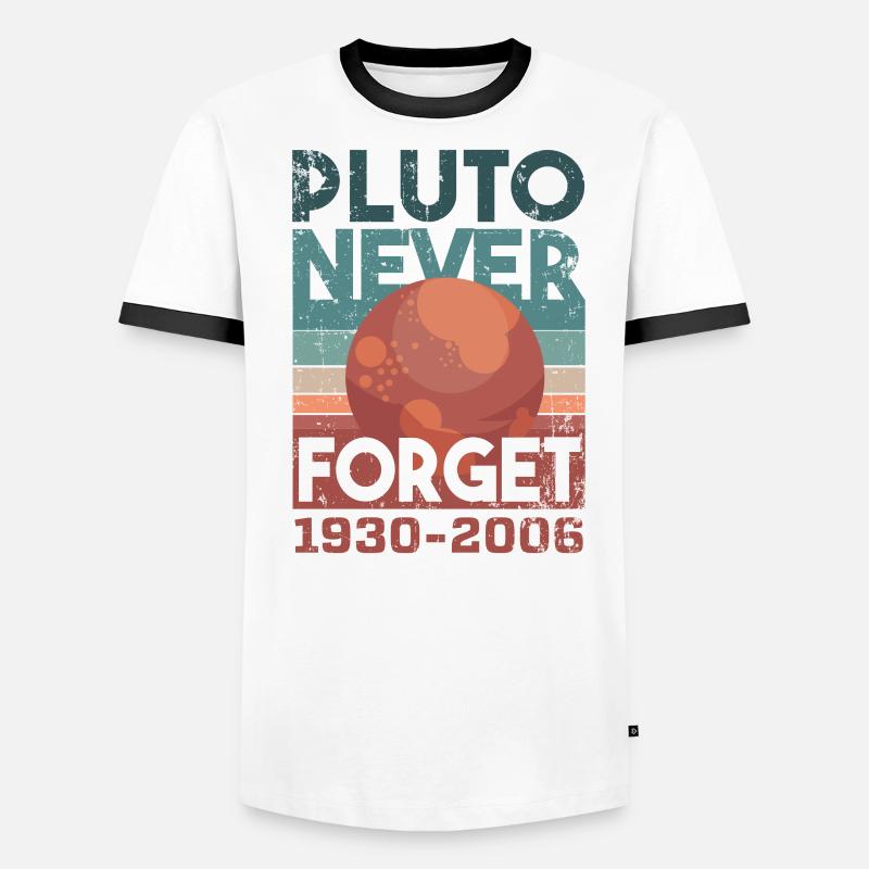 Astronomie Pluto Never Forget Männer Kontrast-T-Shirt
