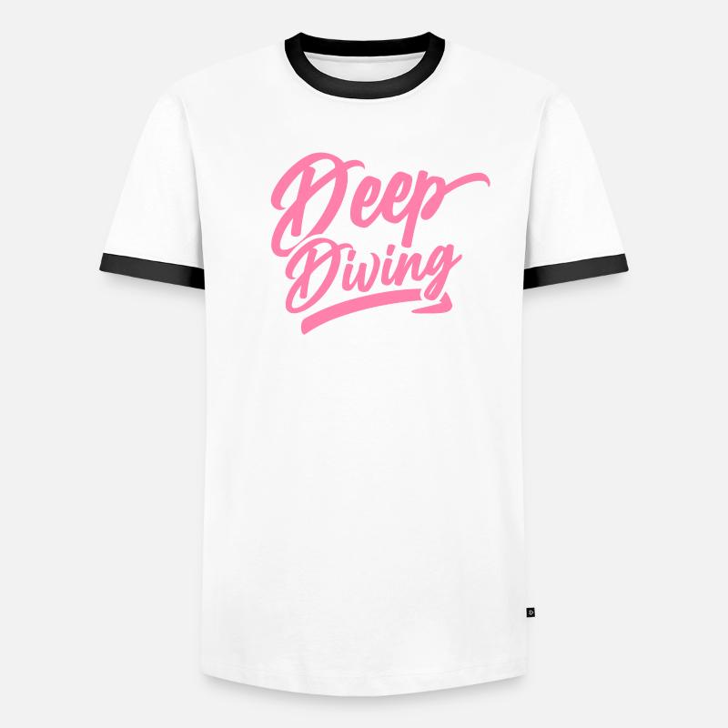 Deep Diving Diver Deep Diver Scuba Men's Ringer Shirt