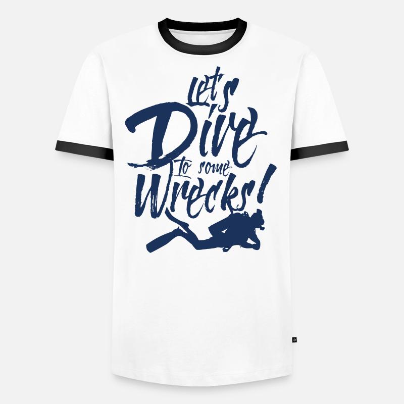 Wreck Diver Plongée Diver Plongée sur épave T-shirt contrasté Homme