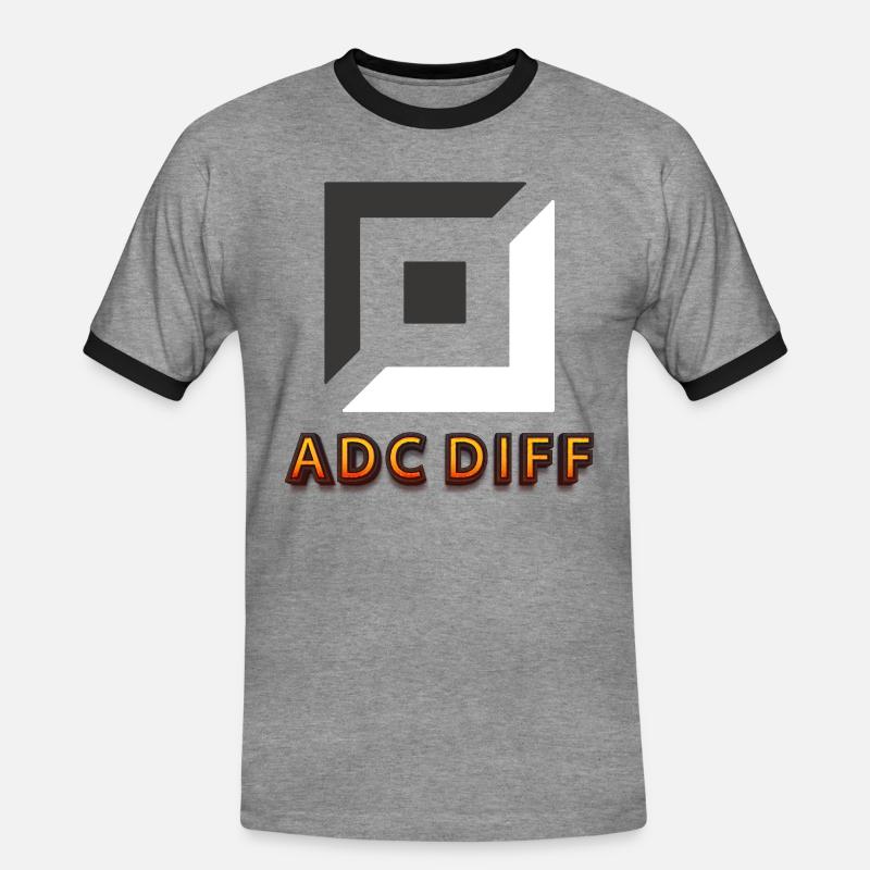 Adc diff Tilter tilted gaming - Männer Kontrast-T-Shirt - Grau meliert/Schwarz