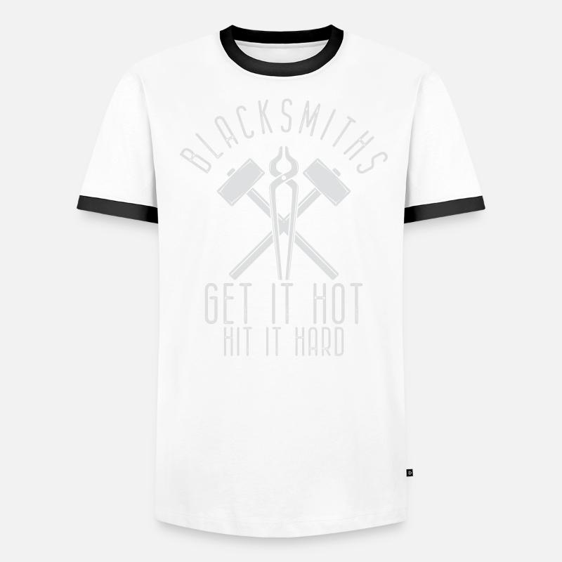 Forgeron Maréchal-ferrant Enclume Fer Forgé T-shirt contrasté Homme