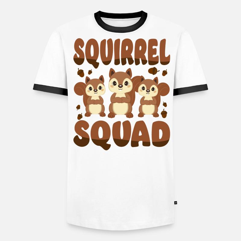 Squirrel Acorn Squirrel Squad Men's Ringer Shirt