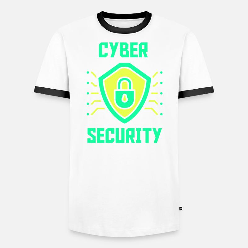 Cybersecurity IT Security Hacker Hack Hacking Men's Ringer Shirt