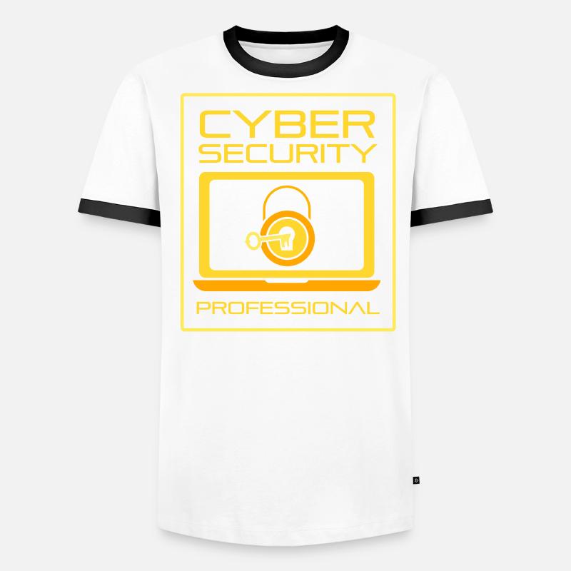 Cybersecurity Professional Hacking Hacker IT Security Men's Ringer Shirt