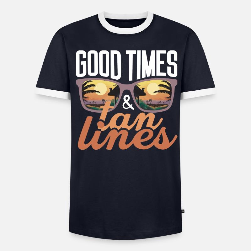 Solarium Été Soleil Soleil Bronzage Bronzage T-shirt contrasté Homme