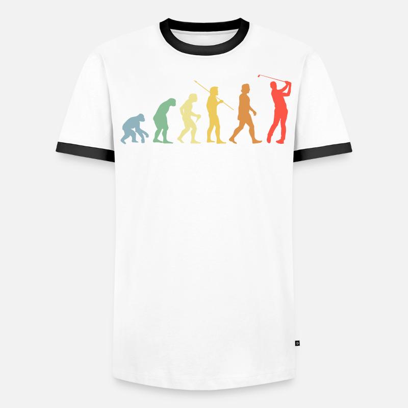 Golf Evolution Rétro Golf golfeur T-shirt contrasté Homme