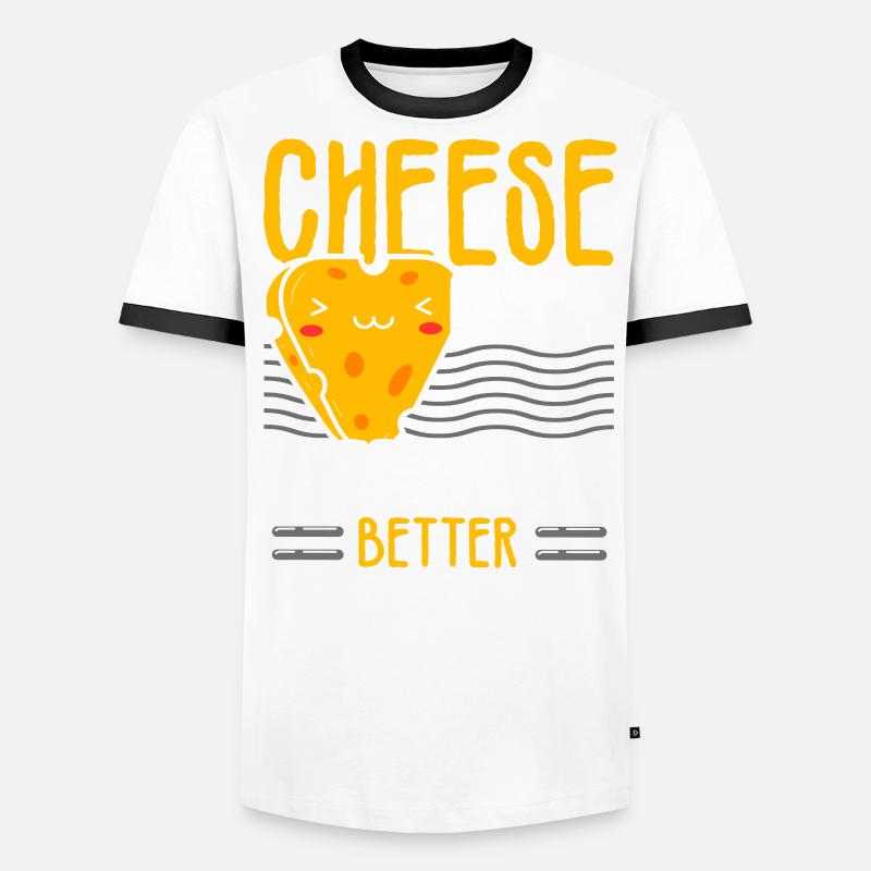 Cheese makes everything better Cheesy Cheese Men's Ringer Shirt