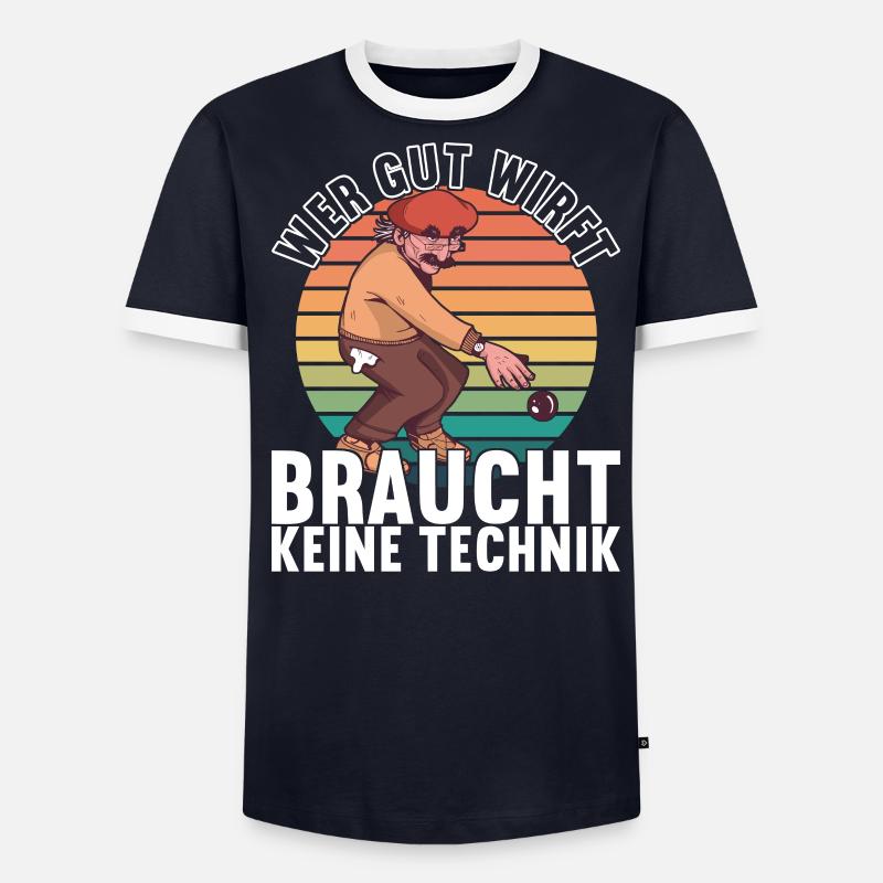 Boule Petanque Männer Kontrast-T-Shirt