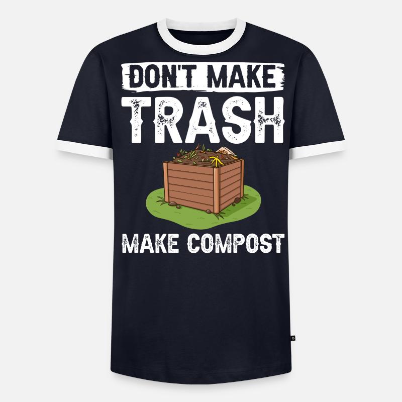Kompostierung Kompost Wurm Abfall - Männer Kontrast-T-Shirt - undefined