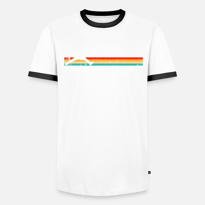 Fechten Retro Männer Kontrast-T-Shirt