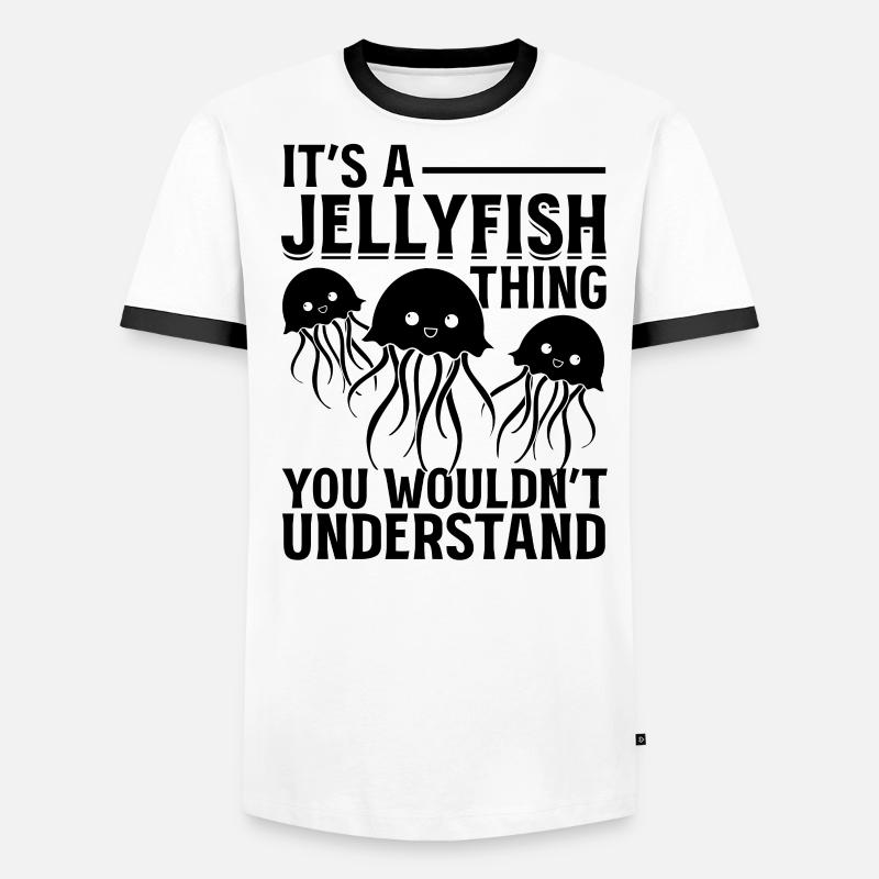 C'est une méduse que tu ne comprends pas T-shirt contrasté Homme