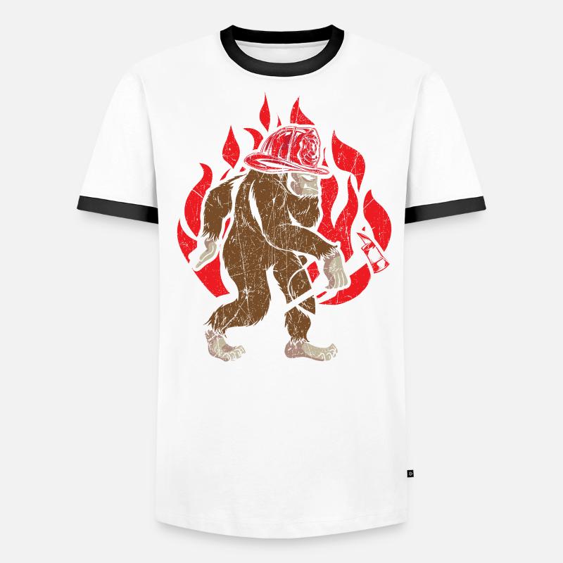 Pompier pompier pompier pompier pompier T-shirt contrasté Homme