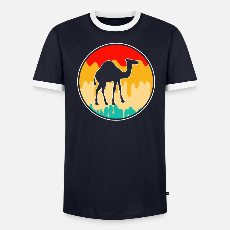 Dromadaire rétro T-shirt contrasté Homme