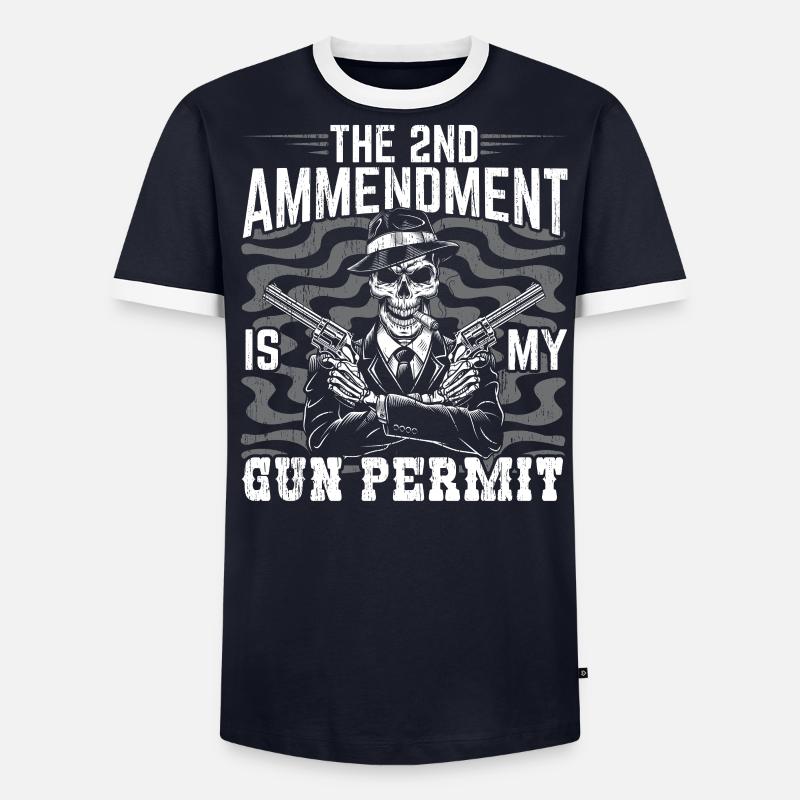 Le 2e amendement est mon permis d’arme à feu T-shirt contrasté Homme
