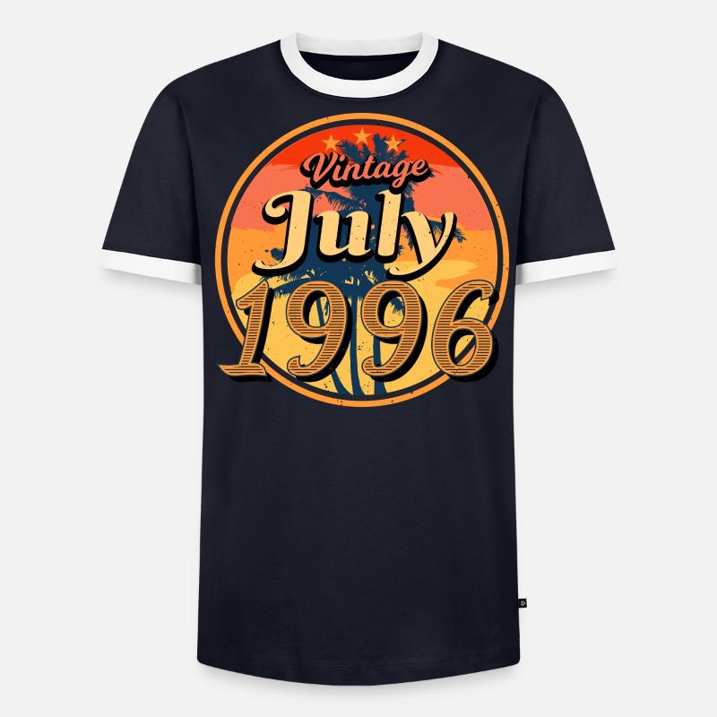 1996 Juli Geschenkidee - Männer Kontrast-T-Shirt - undefined