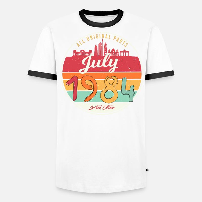 Année de construction Juillet 1984 T-shirt contrasté Homme