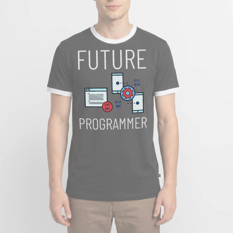 Programmeur Programmation Ordinateur Développeur Pc T-shirt contrasté Homme