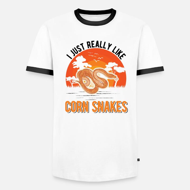 J’aime vraiment Corn Snakes Corn Snake T-shirt contrasté Homme