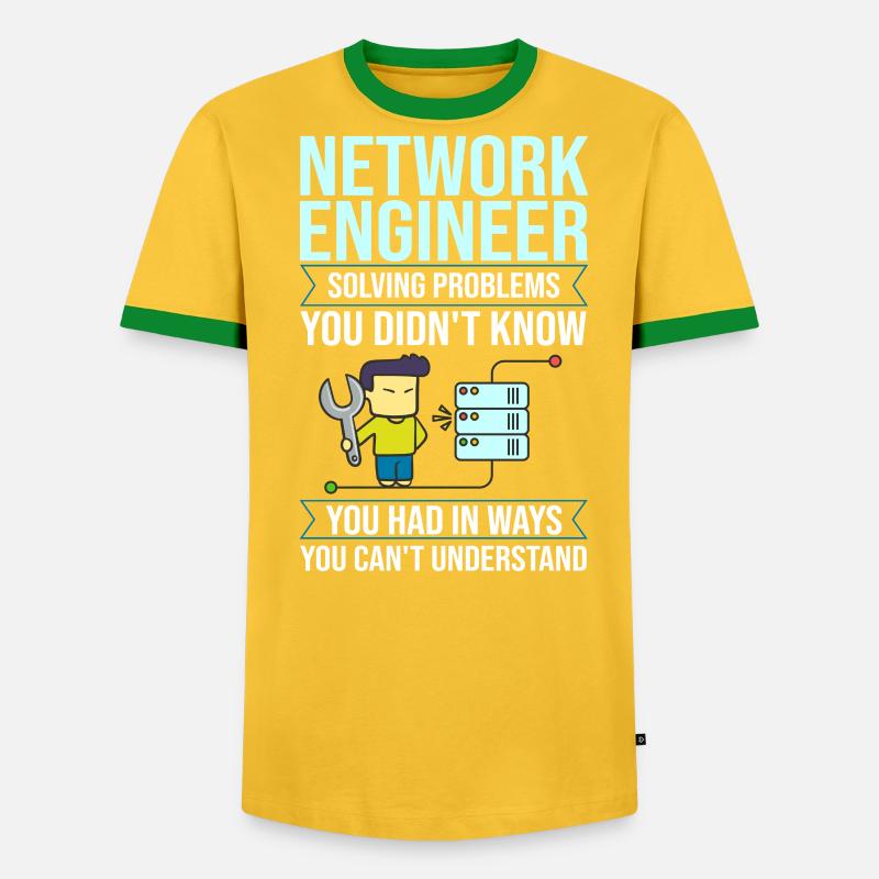 Netzwerkingenieur Network Engineer Computer - Men's Ringer Shirt - undefined