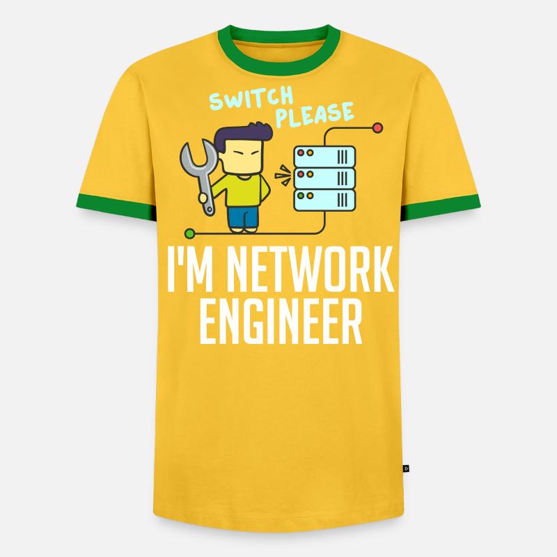 Netzwerkingenieur Network Engineer Computer - Men's Ringer Shirt - undefined