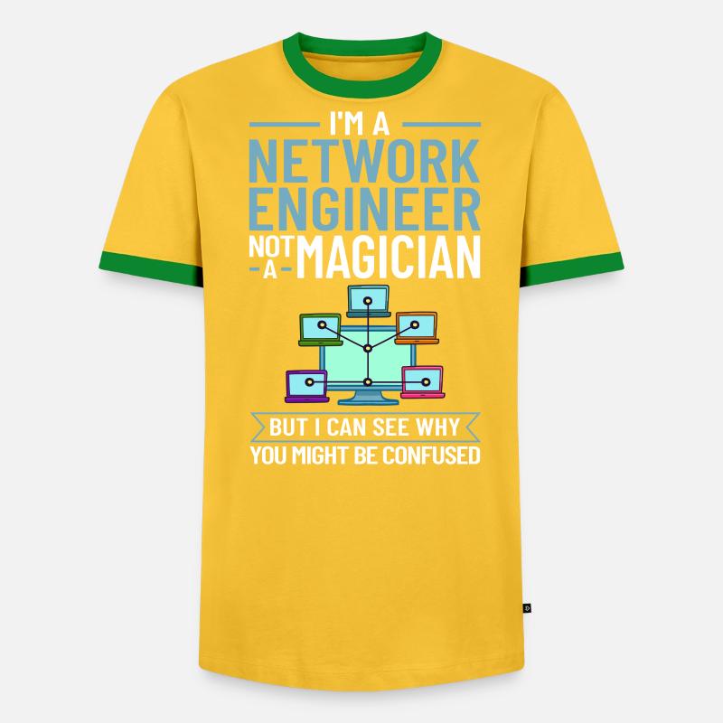 Netzwerkingenieur Network Engineer Computer - Men's Ringer Shirt - undefined