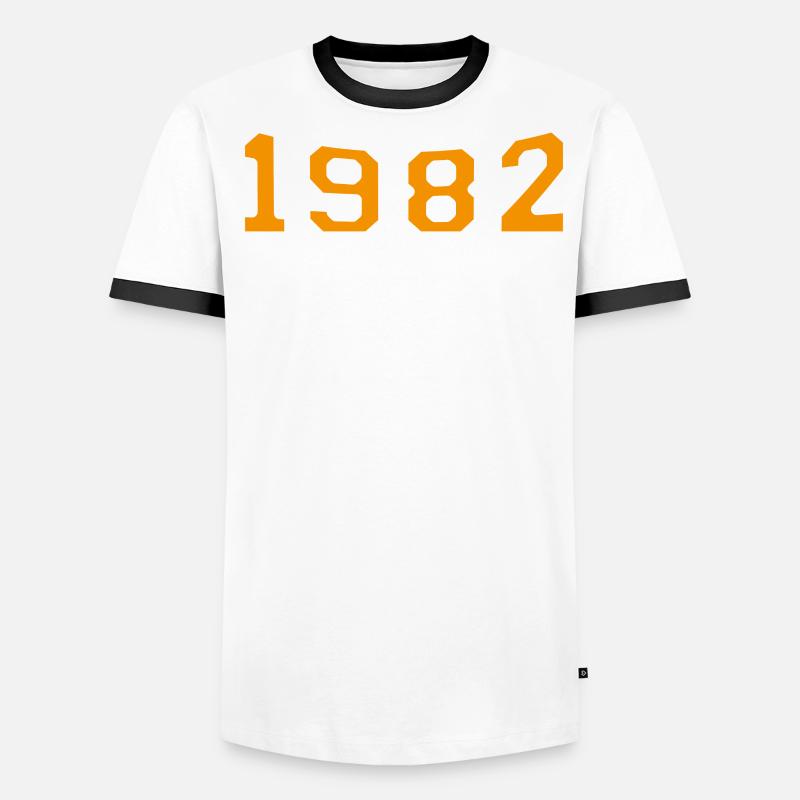 1982 Année Oranges Design T-shirt contrasté Homme