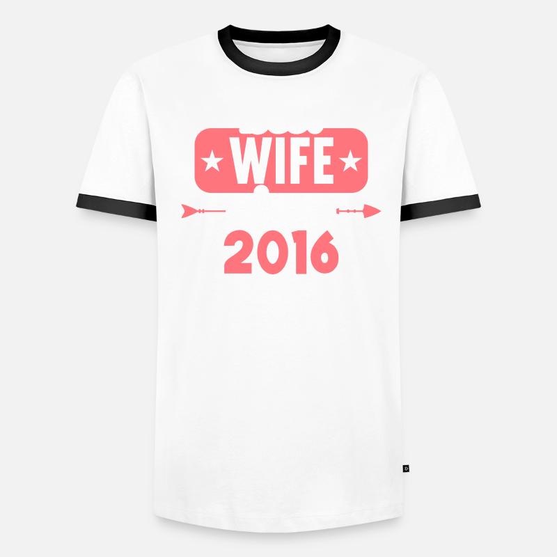 Beste Ehefrau Bester Ehemann seit 2016 Männer Kontrast-T-Shirt