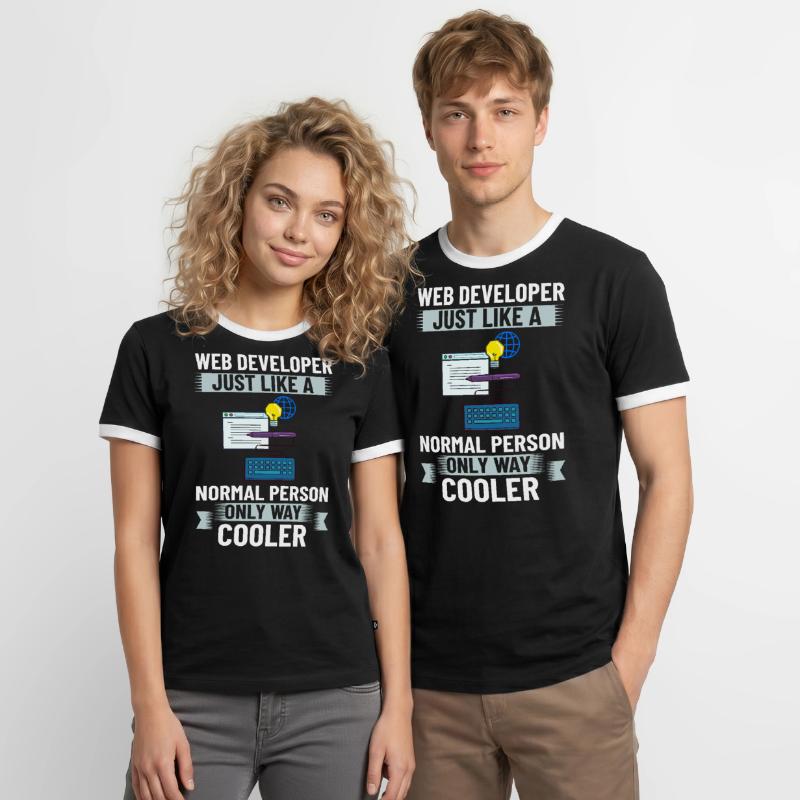 Web Development Web Developer Developer Manager Men's Ringer Shirt