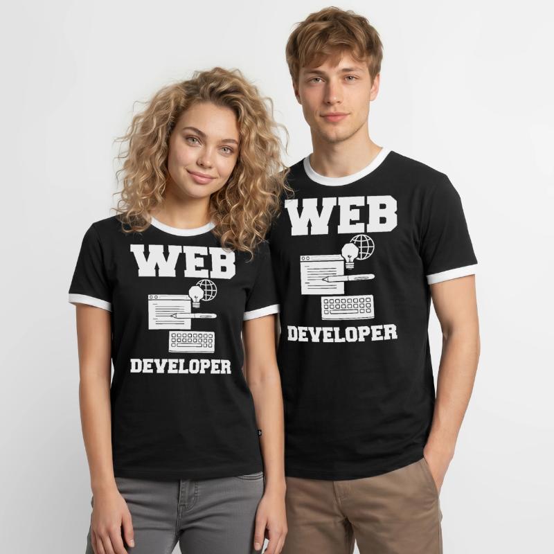 Web Development Web Developer Developer Manager Men's Ringer Shirt