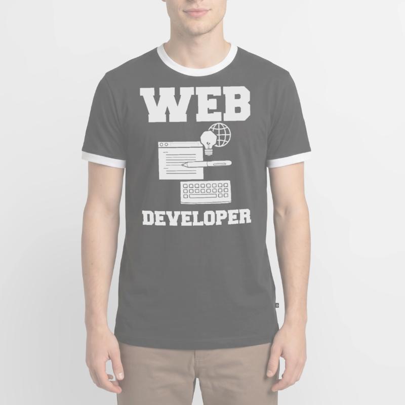 Web Development Web Developer Developer Manager Men's Ringer Shirt