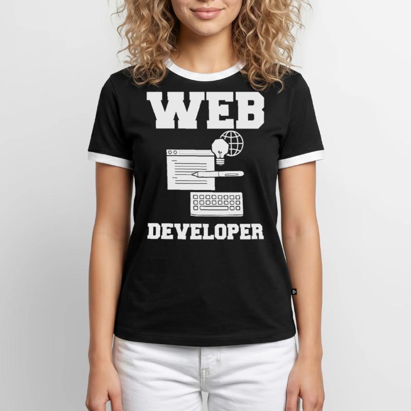 Web Development Web Developer Developer Manager Men's Ringer Shirt