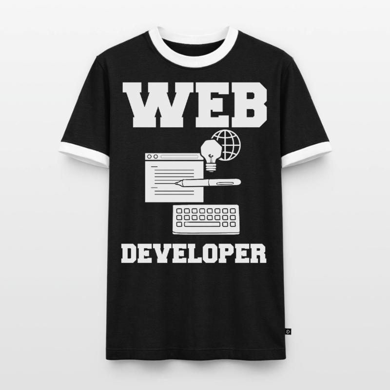 Web Development Web Developer Developer Manager Men's Ringer Shirt