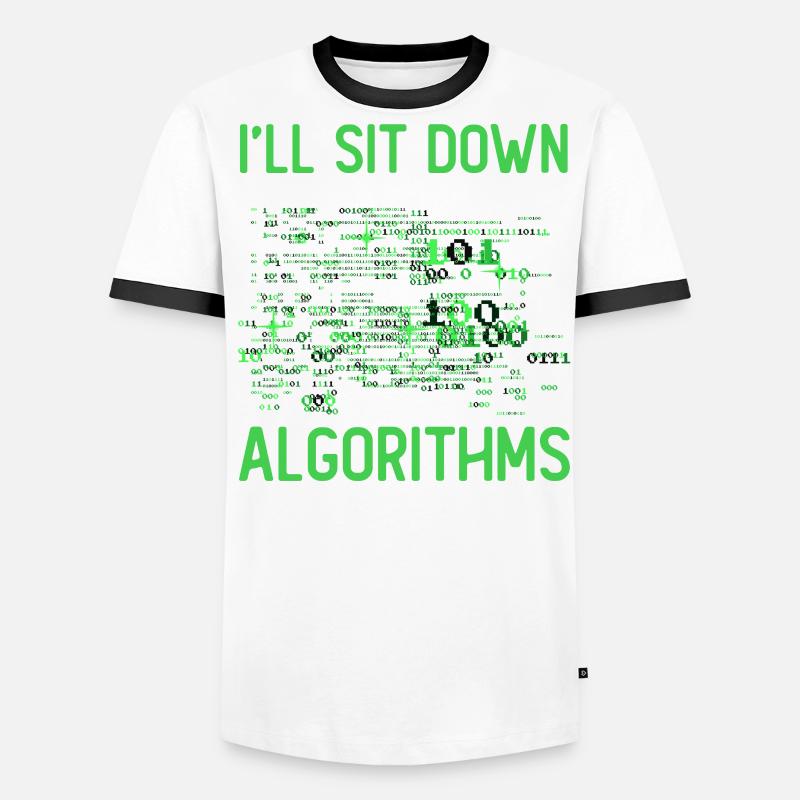 Let The Algorithms Do It On Their Own Männer Kontrast-T-Shirt